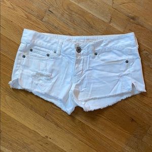 American Eagle White Jean Shorts